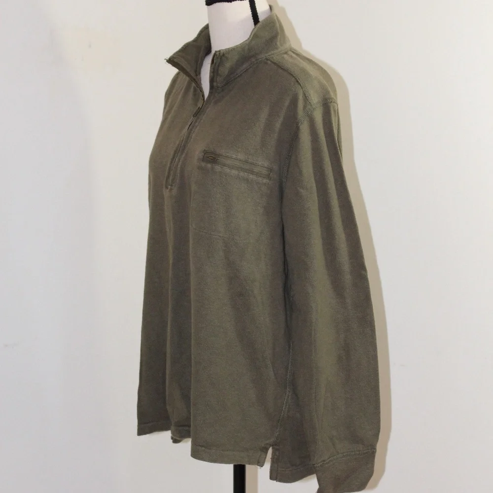 J.Crew, quarter zip long sleeve long light weight sweater - shirt 100% cotton